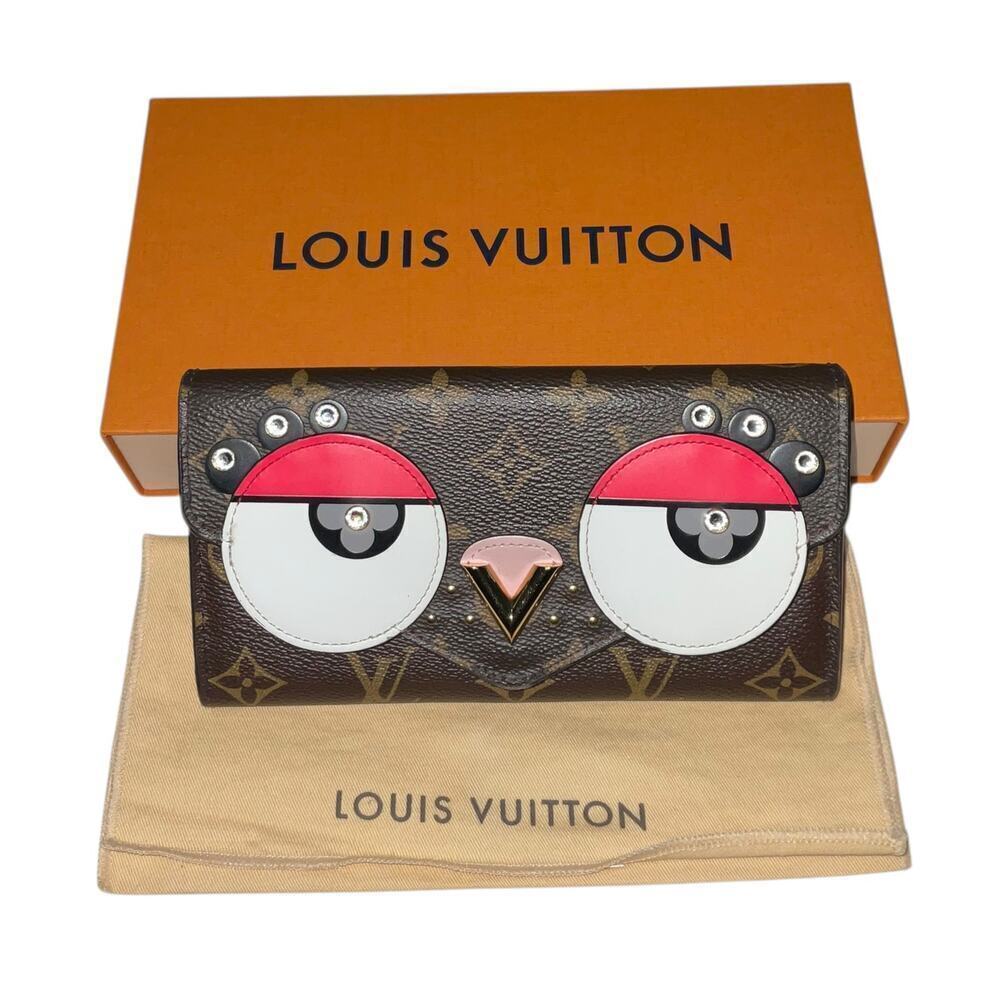 LOUIS VUITTON Limited Edition Valentine Monogram Bird Sarah Wallet